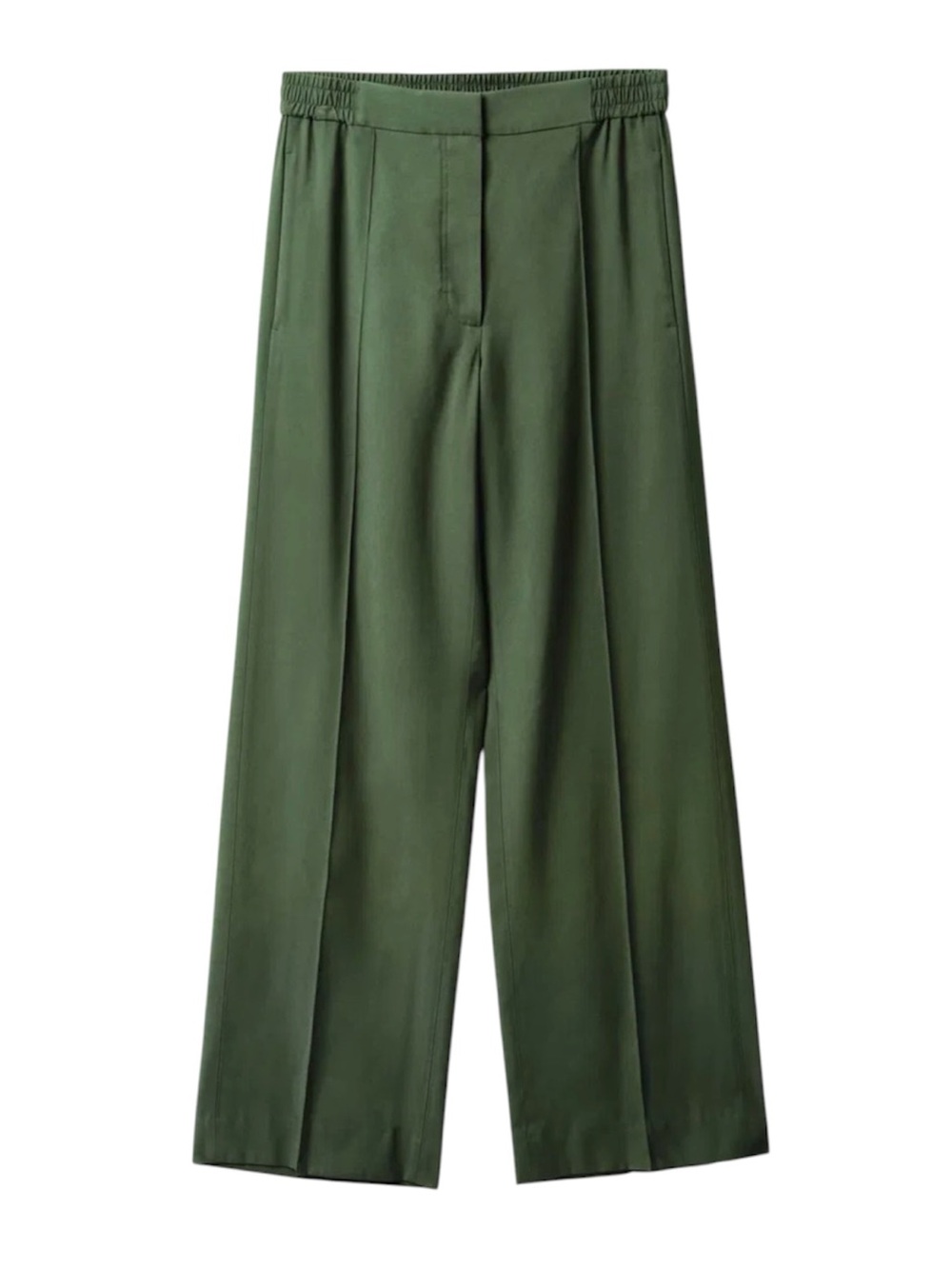 COS Green Elasticated Wide-Leg Trousers